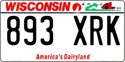 WI license plate 893XRK