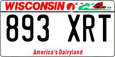 WI license plate 893XRT