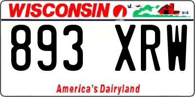 WI license plate 893XRW