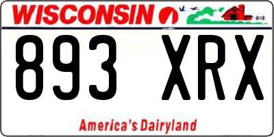 WI license plate 893XRX