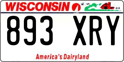 WI license plate 893XRY