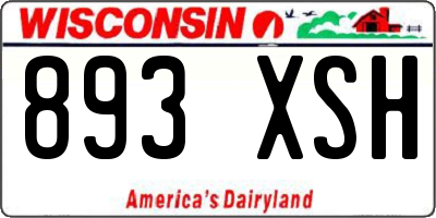 WI license plate 893XSH