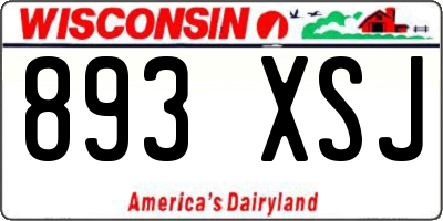 WI license plate 893XSJ