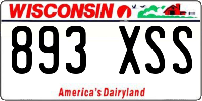 WI license plate 893XSS