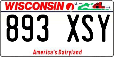 WI license plate 893XSY