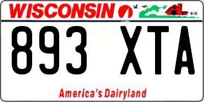 WI license plate 893XTA
