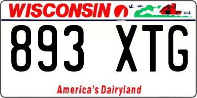 WI license plate 893XTG