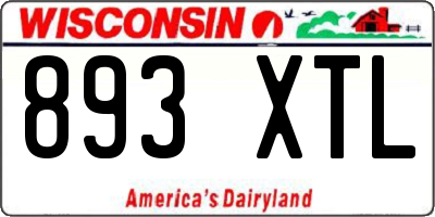 WI license plate 893XTL