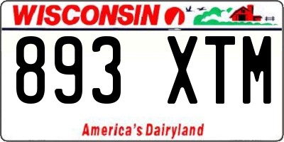 WI license plate 893XTM