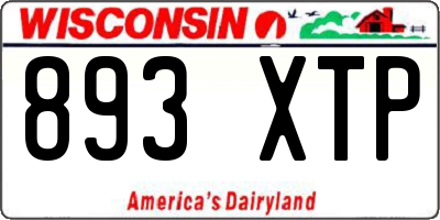 WI license plate 893XTP