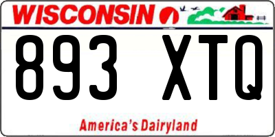 WI license plate 893XTQ
