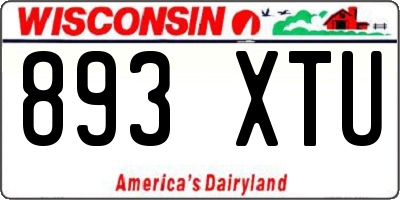 WI license plate 893XTU