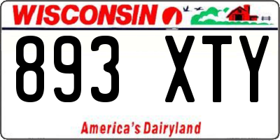WI license plate 893XTY