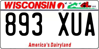 WI license plate 893XUA