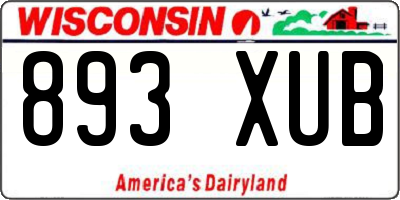WI license plate 893XUB