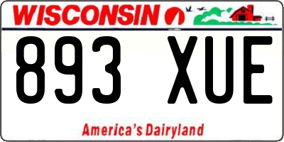 WI license plate 893XUE