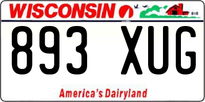 WI license plate 893XUG