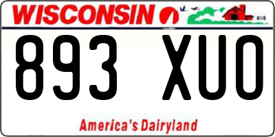 WI license plate 893XUO