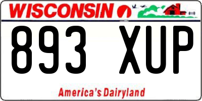 WI license plate 893XUP