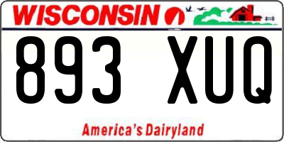 WI license plate 893XUQ