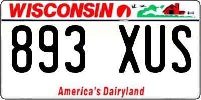 WI license plate 893XUS