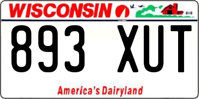 WI license plate 893XUT