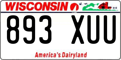 WI license plate 893XUU