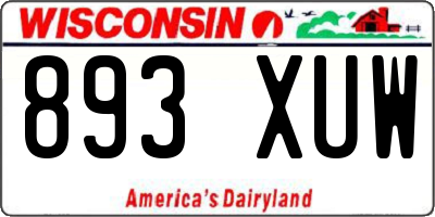 WI license plate 893XUW