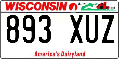 WI license plate 893XUZ