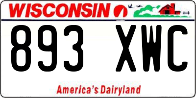WI license plate 893XWC