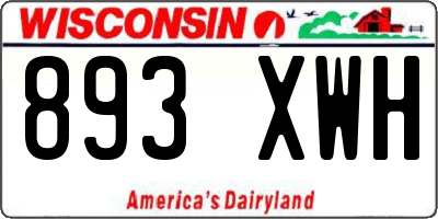 WI license plate 893XWH