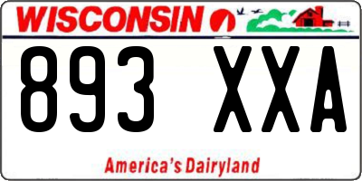 WI license plate 893XXA