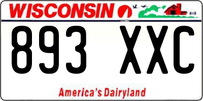 WI license plate 893XXC