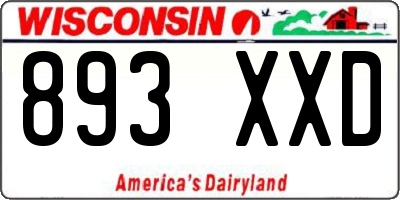 WI license plate 893XXD