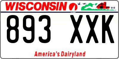 WI license plate 893XXK