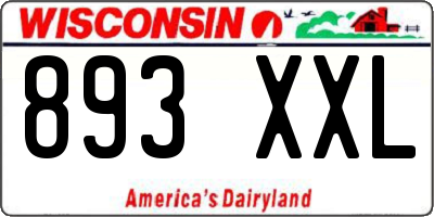 WI license plate 893XXL