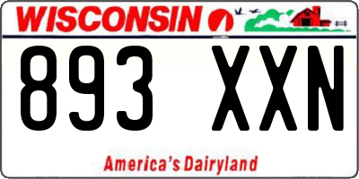 WI license plate 893XXN
