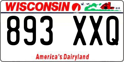 WI license plate 893XXQ