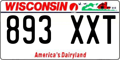 WI license plate 893XXT