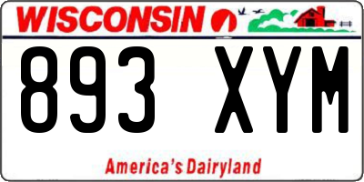 WI license plate 893XYM