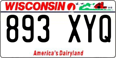 WI license plate 893XYQ