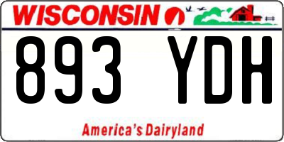 WI license plate 893YDH