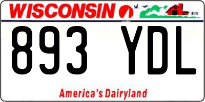 WI license plate 893YDL