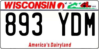 WI license plate 893YDM
