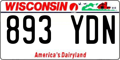 WI license plate 893YDN