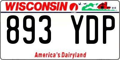 WI license plate 893YDP