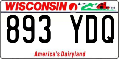WI license plate 893YDQ