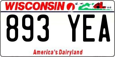 WI license plate 893YEA