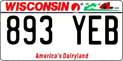 WI license plate 893YEB