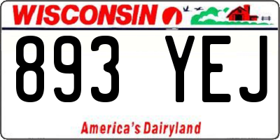 WI license plate 893YEJ